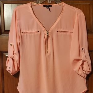Pink Zipper Blouse